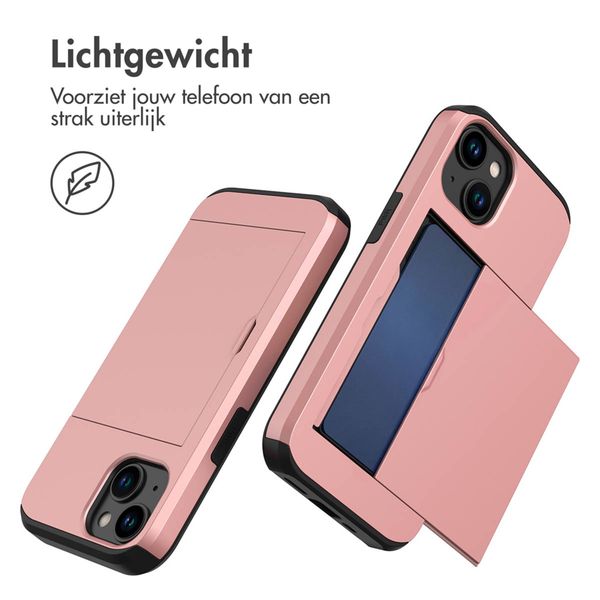 imoshion Backcover met pasjeshouder Apple iPhone 15 - Rosé Goud
