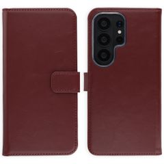 Selencia Echt Leren Bookcase Samsung Galaxy S26 Ultra - Burgundy