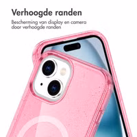 imoshion Sparkle Backcover met MagSafe Apple iPhone 15 - Glitter Roze