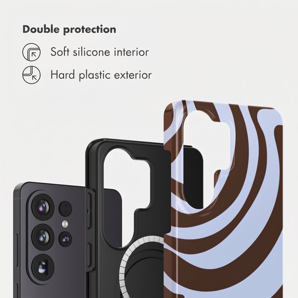 Selencia Vivid Back Cover with MagSafe Samsung Galaxy S26 Ultra - Dream Swirl Chocolate