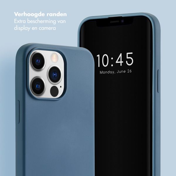 Selencia Backcover met luxe polskoord Apple iPhone 13 Pro - Blauw