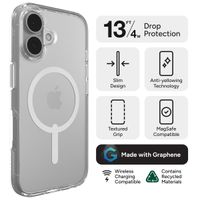 ZAGG Crystal Palace Snap Backcover MagSafe Apple iPhone 16 - Transparant