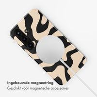 Selencia Vivid Backcover met MagSafe Samsung Galaxy S25 - Art Wave Black