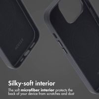 Accezz Leather Back Cover with MagSafe Apple iPhone 14 Pro - Onyx Black