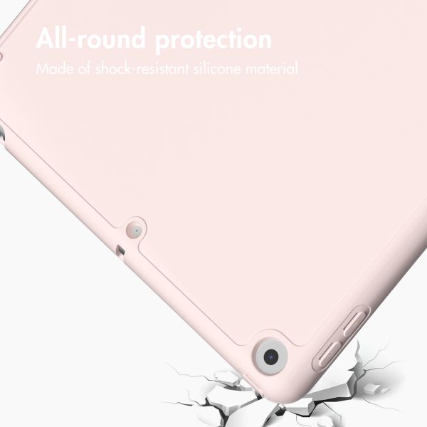 Accezz Smart Silicone Book Case Apple iPad 9 (2021) 10.2 inch / iPad 8 (2020) 10.2 inch / iPad 7 (2019) 10.2 inch - Pink