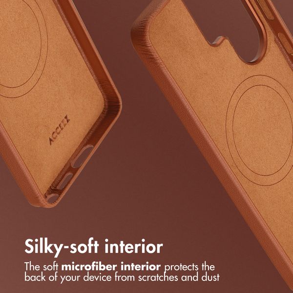 Accezz Leather Back Cover with MagSafe Samsung Galaxy S26 Ultra - Sienna Brown