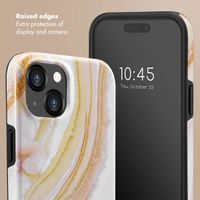 Selencia Vivid Back Cover Apple iPhone 15 - Chic Marble Gold