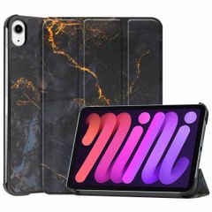 imoshion Design Trifold Bookcase Apple iPad Mini 7 (2024) / iPad Mini 6 (2021) - Black Marble