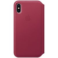 Apple Leather Folio Bookcase Apple iPhone X / Xs - Berry