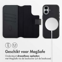 Accezz Leather Bookcase 2-in-1 met MagSafe Apple iPhone 17 - Onyx Black