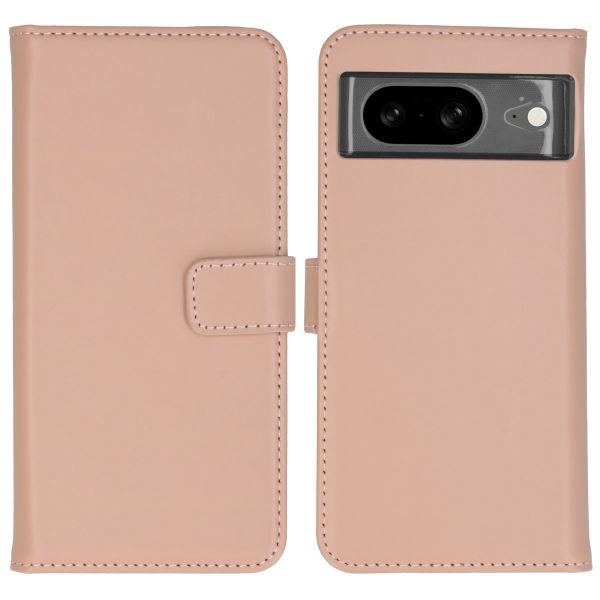 Selencia Echt Lederen Bookcase Google Pixel 8 - Dusty Pink