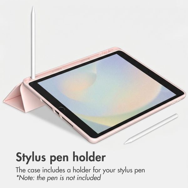 Accezz Smart Silicone Book Case Apple iPad 9 (2021) 10.2 inch / iPad 8 (2020) 10.2 inch / iPad 7 (2019) 10.2 inch - Pink