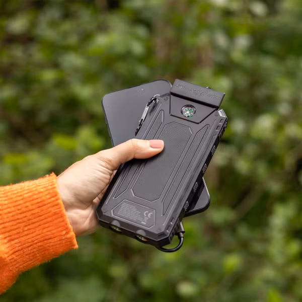 imoshion Solar Powerbank met Zonnepaneel - Quick Charge en Power Delivery - 20.000 mAh - Zwart