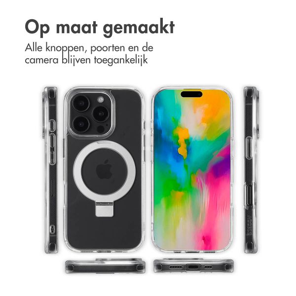 Accezz Ring Stand Backcover met MagSafe Apple iPhone 16 Pro Max - Transparant