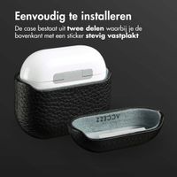 Accezz Echt Leren Case AirPods 4 - Zwart