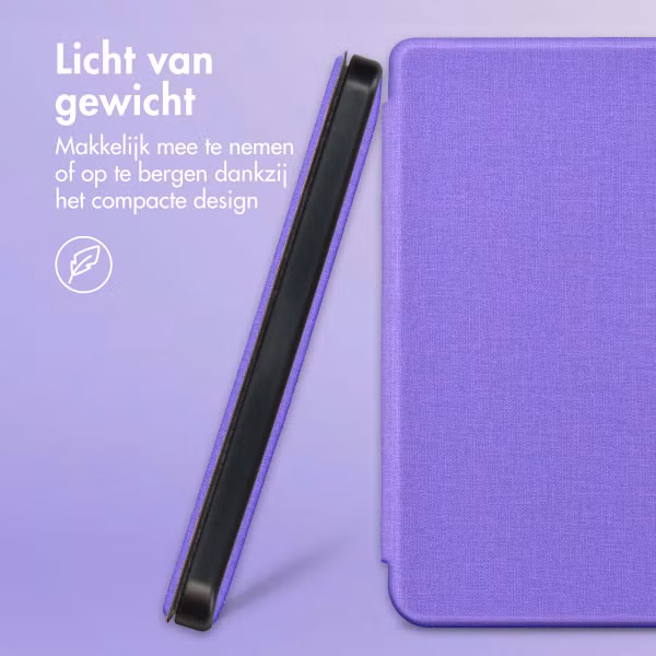 imoshion Canvas Sleepcover Bookcase Kobo Nia - Paars