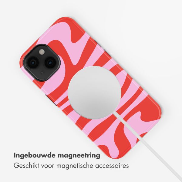Selencia Vivid Backcover met MagSafe Apple iPhone 14 - Dream Swirl Pink