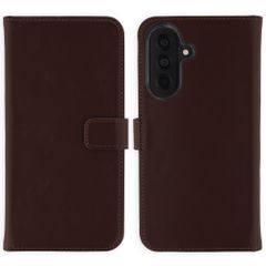 Selencia Echt Leren Bookcase Samsung Galaxy A37 (5G) - Donkerbruin