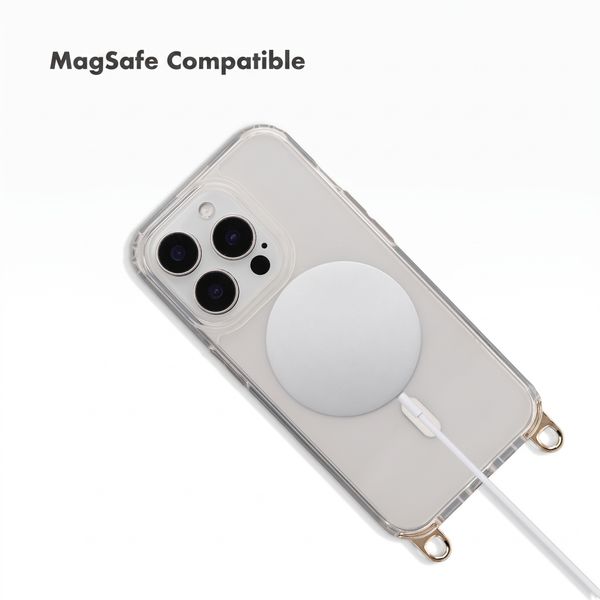Selencia Rivièra MagSafe Back Cover with detachable hooks Apple iPhone 15 Pro - Transparent