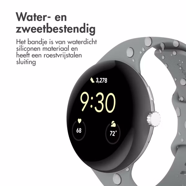 imoshion Siliconen⁺ bandje Google Pixel Watch 3 / 4 (45 mm) - Maat L - Grijs