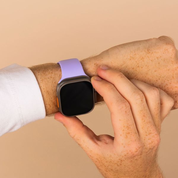 imoshion Siliconen⁺ bandje Apple Watch Series 1 t/m 11 / SE / Ultra (44/45/46/49 mm) - Maat M/L - Lila
