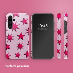 Selencia Vivid Backcover Samsung Galaxy A55 - Stars Rubine Red Light Pink