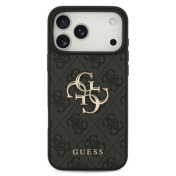 Guess 4G Metal Logo Backcover Apple iPhone 17 Pro - Zwart