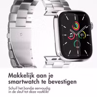imoshion Stalen bandje Apple Watch Series 1 t/m 9 / SE (38/40/41 mm) | Series 10 / 11 (42 mm) - Zilver