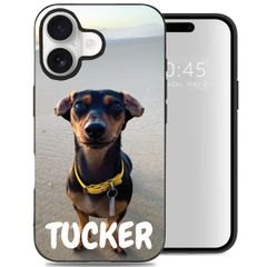 Ontwerp je eigen Apple iPhone 16 Plus gel hoesje - Zwart