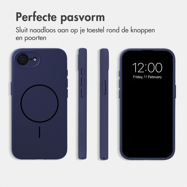 Accezz Grip Backcover met MagSafe Apple iPhone 17e / 16e - Donkerblauw