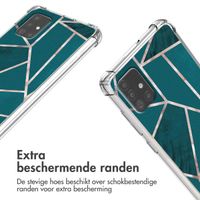 imoshion Design hoesje met koord Samsung Galaxy A51 - Petrol Green Graphic