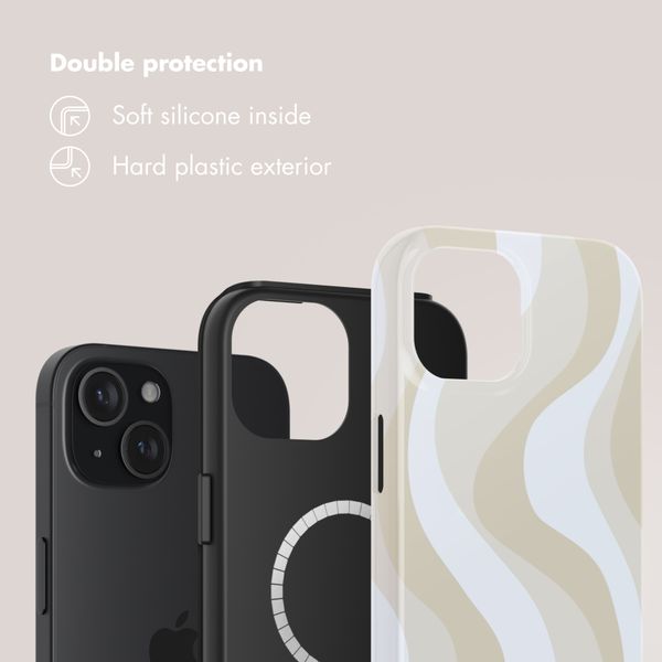Selencia Vivid Back Cover with MagSafe Apple iPhone 15 - Desert Waves Beige