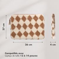 Selencia Teddy Laptop hoes 13-14 inch - Laptopsleeve - Checks