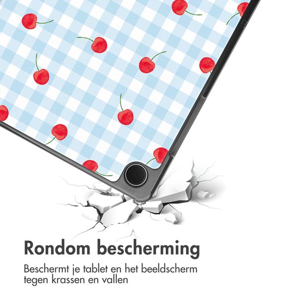 imoshion Design Trifold Bookcase Samsung Galaxy Tab A11 Plus / A9 Plus - Cherry Check