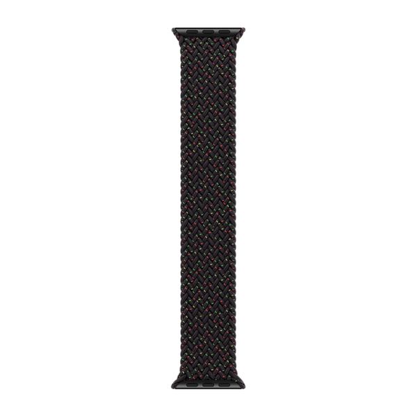 Apple Gevlochten solobandje Apple Watch | 44/45/46/49 mm - Maat 1 - Black Unity