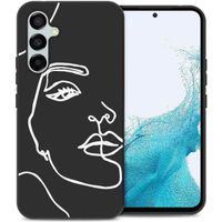 imoshion Design hoesje Samsung Galaxy A54 (5G) - Abstract Gezicht - Zwart