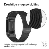 imoshion Milanees magnetisch bandje Fitbit Charge 5 / Charge 6 - Maat M - Zwart