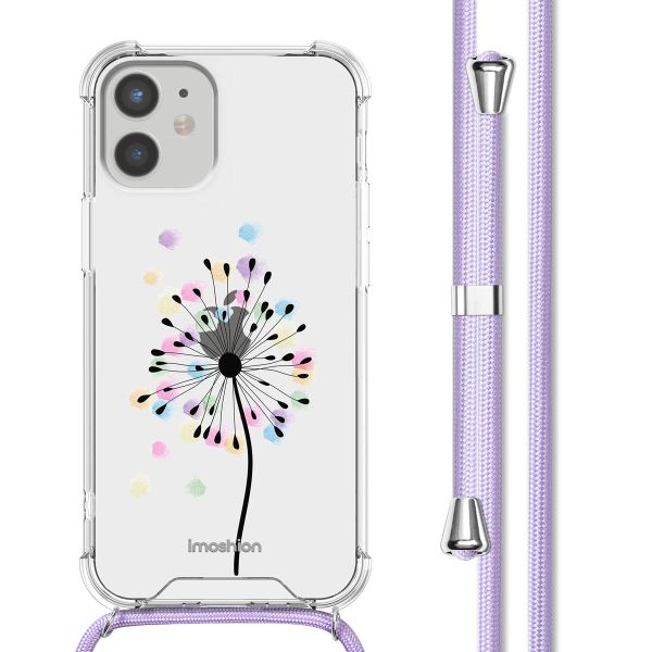 imoshion Design hoesje met koord iPhone 12 Mini - Sandstone Dandelion