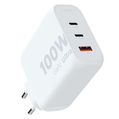 Xtorm Snellader | Ultra Wall Charger GaN2 - 2x USB-C 100 Watt + USB-A 18 Watt