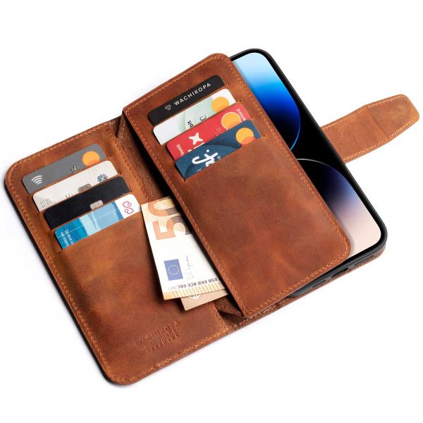 Wachikopa Multi Wallet Bookcase iPhone 14 Pro - Camel