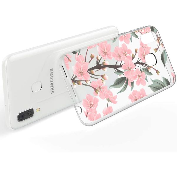 imoshion Design hoesje Samsung Galaxy A20e - Bloem - Roze / Groen