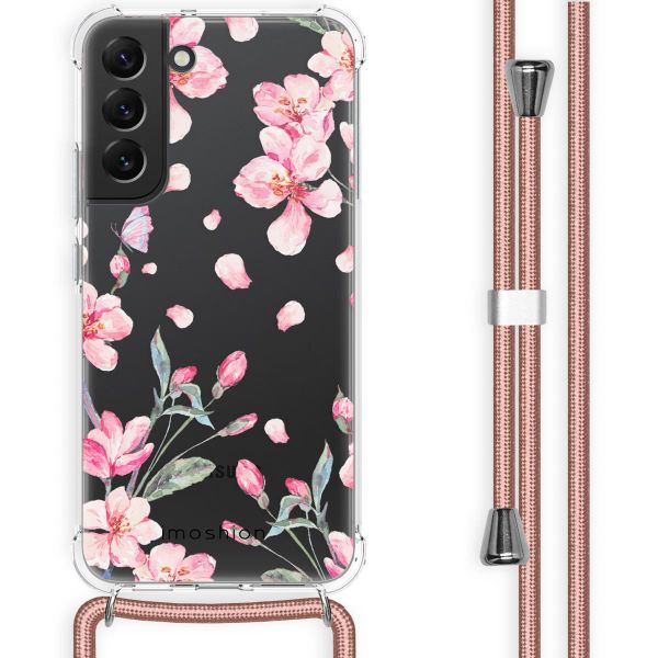 imoshion Design hoesje met koord Samsung Galaxy S22 Plus - Bloem - Roze