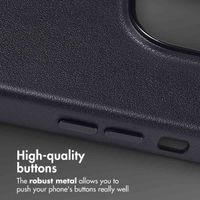 Accezz Leather Back Cover with MagSafe Apple iPhone 14 Pro - Onyx Black