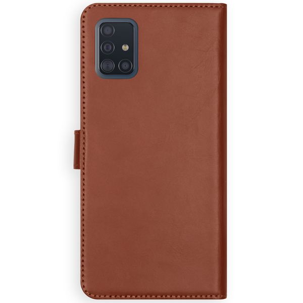 Selencia Echt Leren Bookcase Samsung Galaxy A51 - Lichtbruin