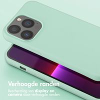 Selencia Siliconen hoesje met afneembaar koord iPhone 13 Pro - Turquoise