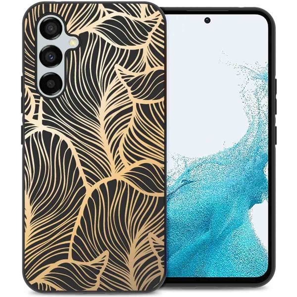 imoshion Design hoesje Samsung Galaxy A54 (5G) - Bladeren / Zwart