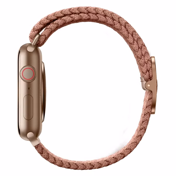 Uniq Aspen Braided bandje Apple Watch Series 1 t/m 11 / SE / Ultra (44/45/46/49 mm) - Grapefruit Pink