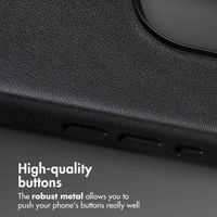 Accezz Leather Back Cover with MagSafe Apple iPhone 16 Pro - Onyx Black