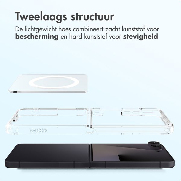 Accezz Xtreme Impact Backcover met MagSafe Samsung Galaxy Z Flip 7 - Transparant