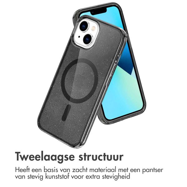imoshion Sparkle Backcover met MagSafe Apple iPhone 14 - Glitter Zwart